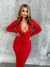 Angelina Red Sparkle Sweater Dress