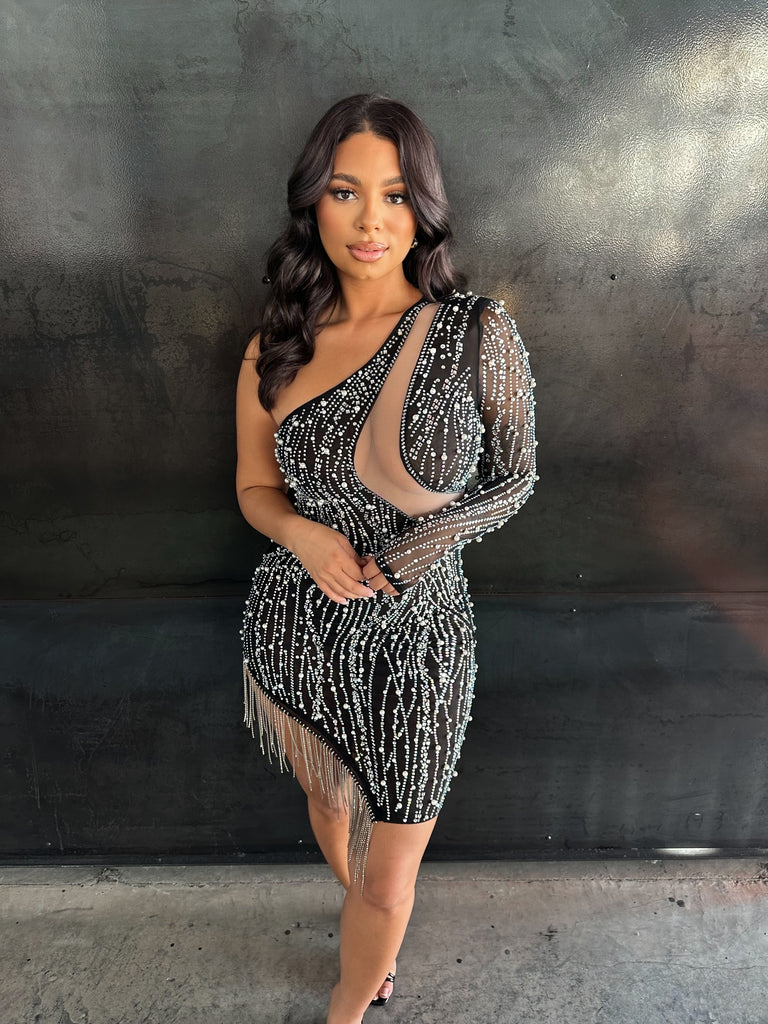 Claudia Black One Sleeve Dress