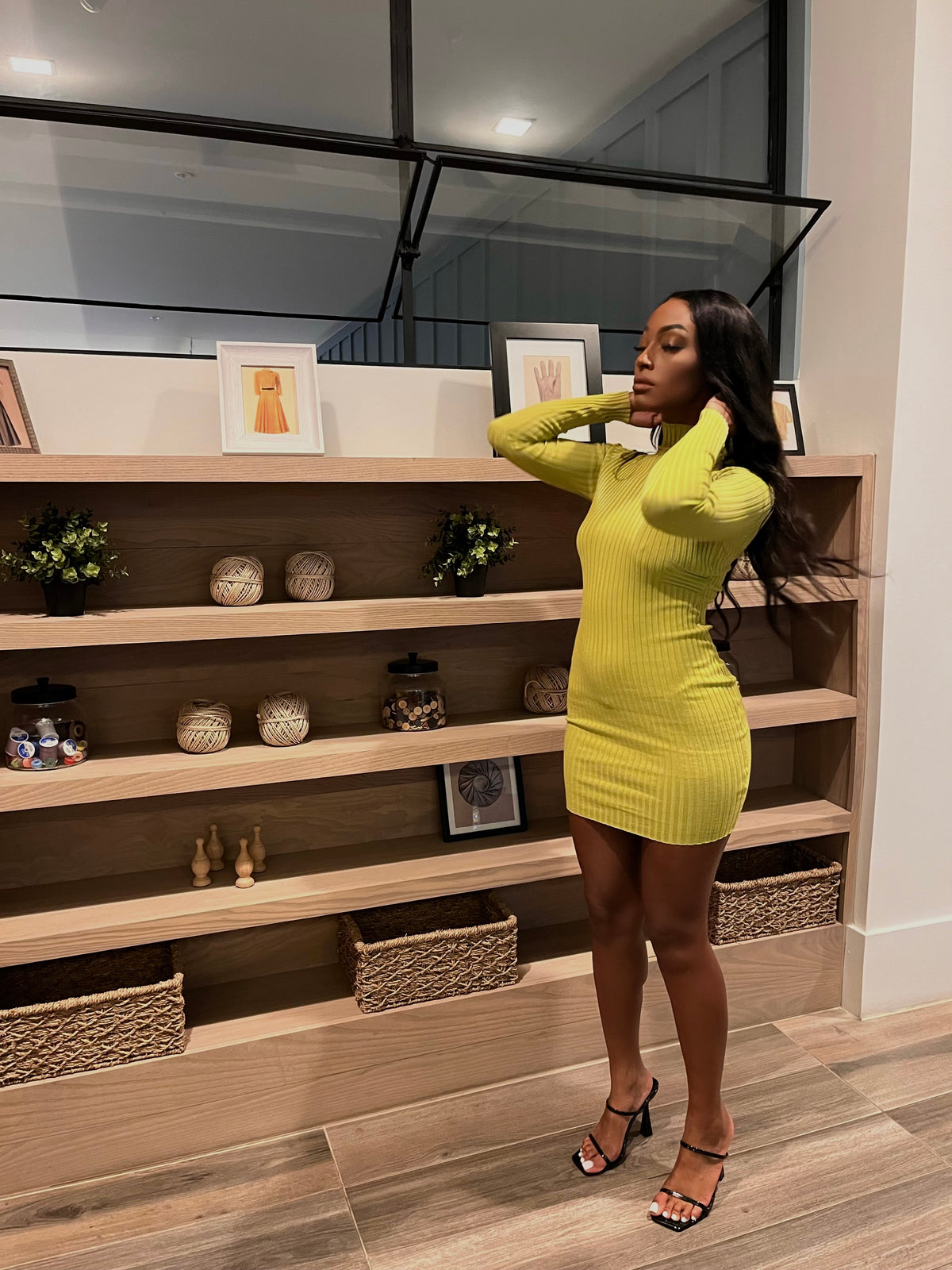 Sofia Pistachio Mini Dress