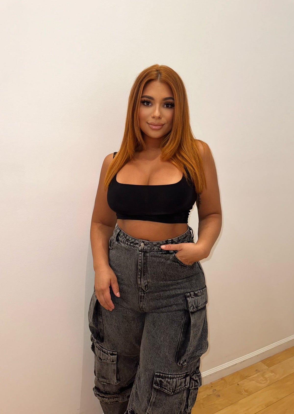 Zoey Grey Cargo Jeans