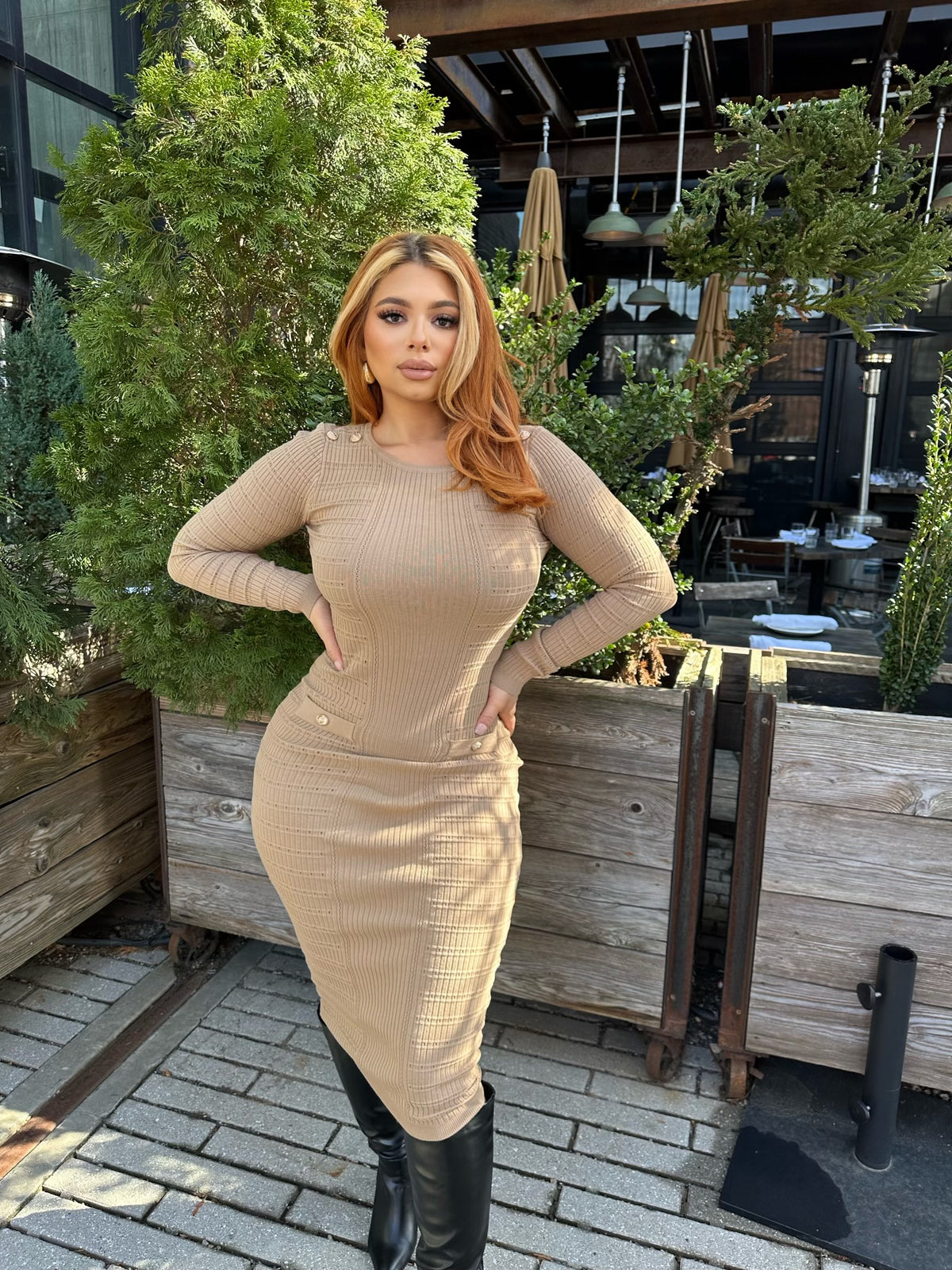 Perla Knit Midi Dress (More Colors)