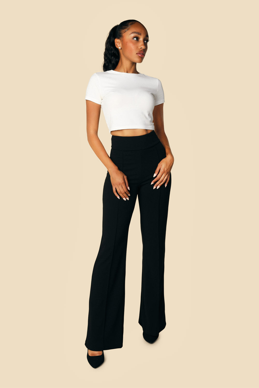 Chiclily Women's Wide Leg Pants with Pockets Lightweight High Waisted  Adjustable Tie Knot Loose Trousers Flowy Summer Beach Lounge Pants, US Size  2XL in Black - Walmart.com