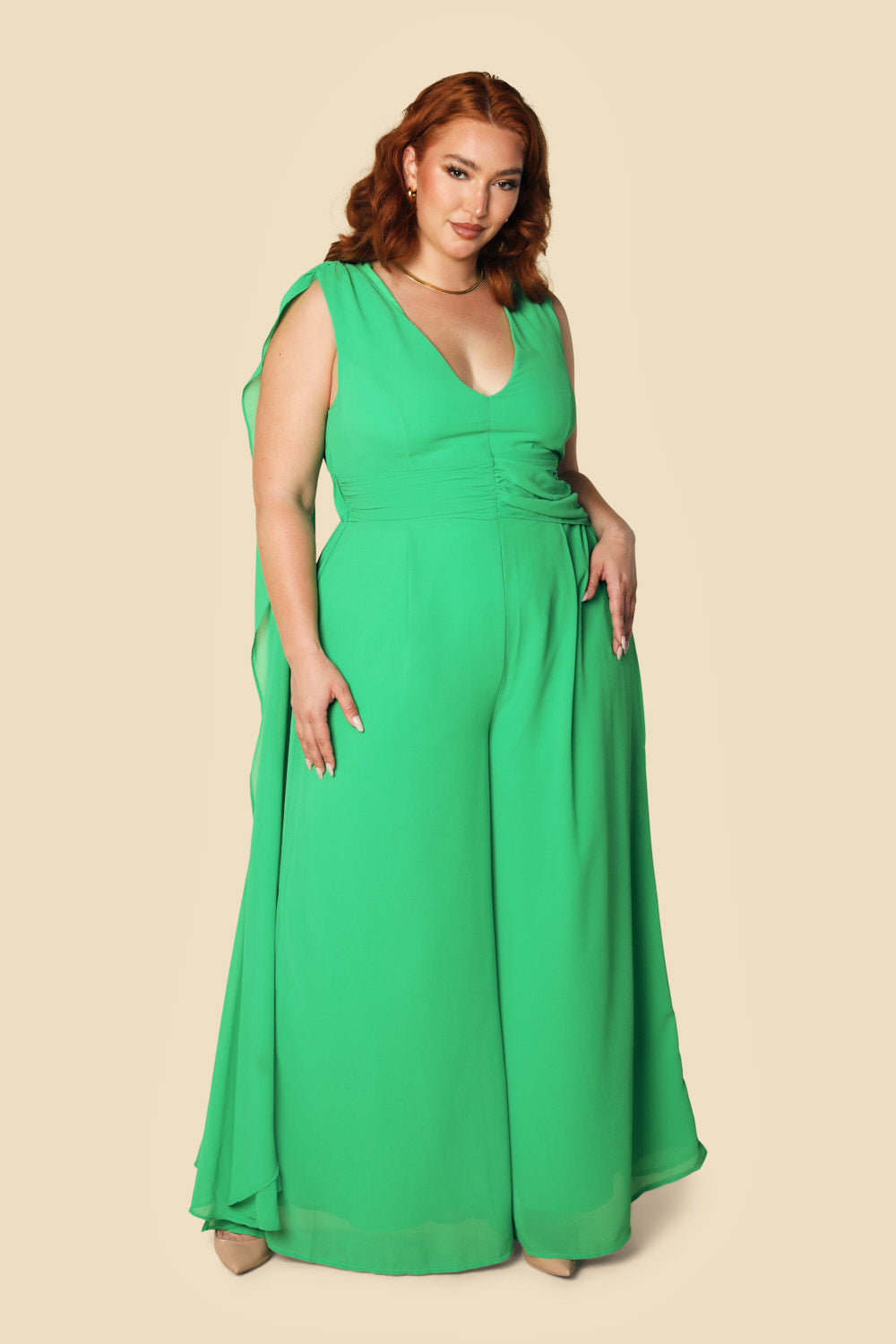 AMARA GREEN CURVY JUMPSUIT - DOLCE & DIVA AMARA GREEN CURVY JUMPSUIT - DOLCE & DIVA