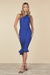 Vianey Royal Blue Flute Bandage Dress