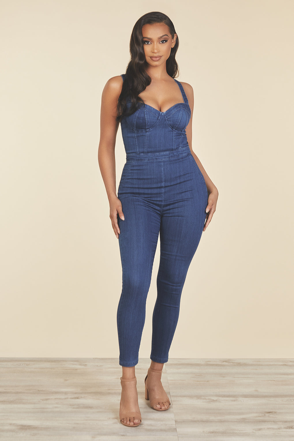 dolceanddiva.maria.medium.wash.denim.jumpsuit.womens.clothing.dresses