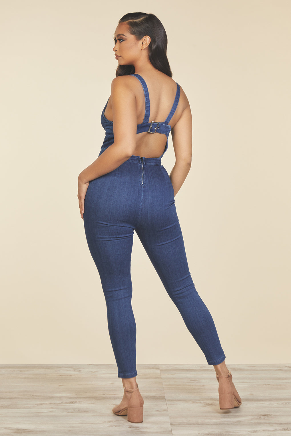 dolceanddiva.maria.medium.wash.denim.jumpsuit.womens.clothing.dresses