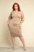 Charlotte Curvy Taupe Sweater Dress