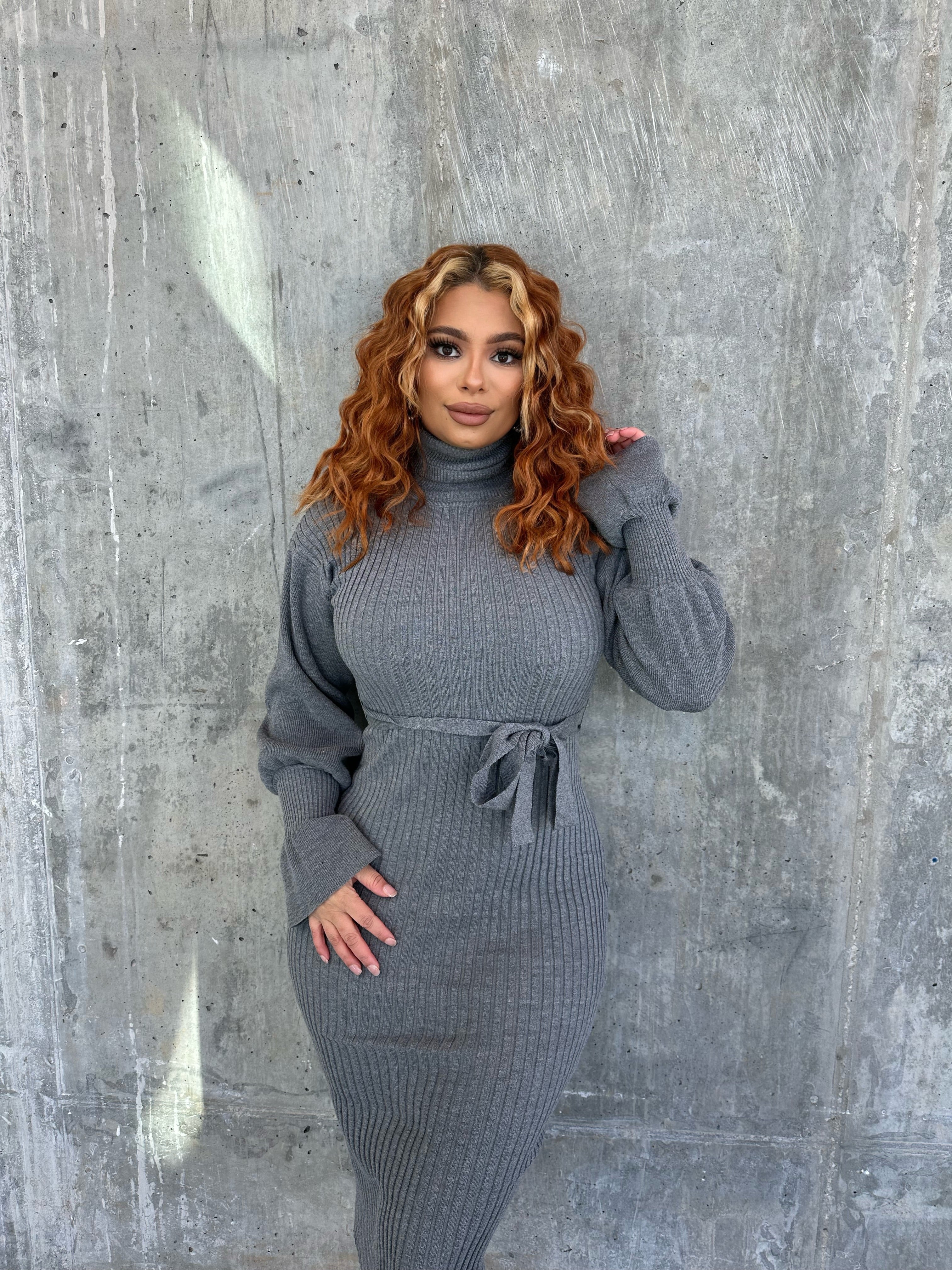 Maria Sweater Belt Dress (More Colors) - DOLCE & DIVA Maria Sweater Belt Dress (More Colors) - DOLCE & DIVA