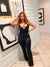 Lia Black Satin Corset Jumpsuit