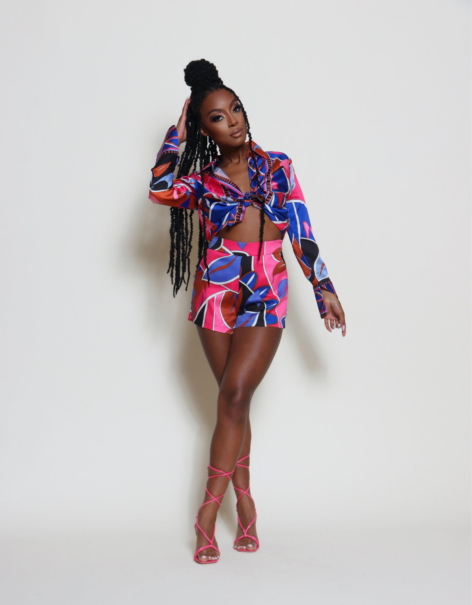 Sierra Multi-Color High Waisted Shorts