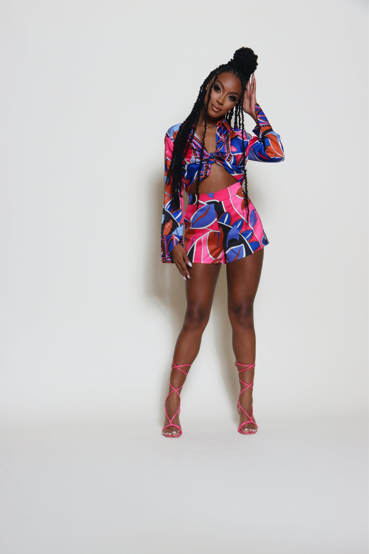 Sierra Multi-Color High Waisted Shorts