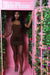 Naomi Brown Mesh Corset Dress