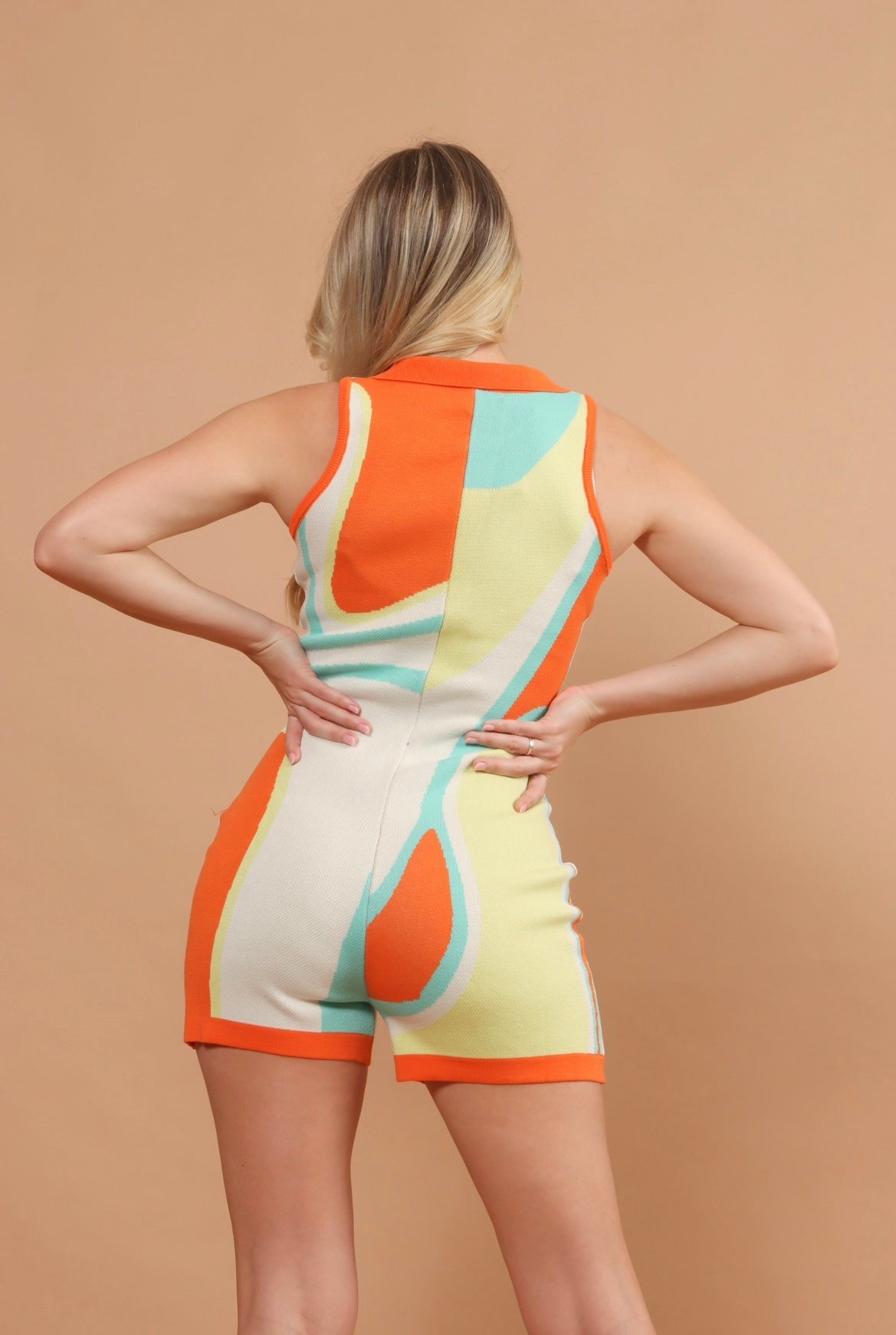 Mia Retro Knit Romper