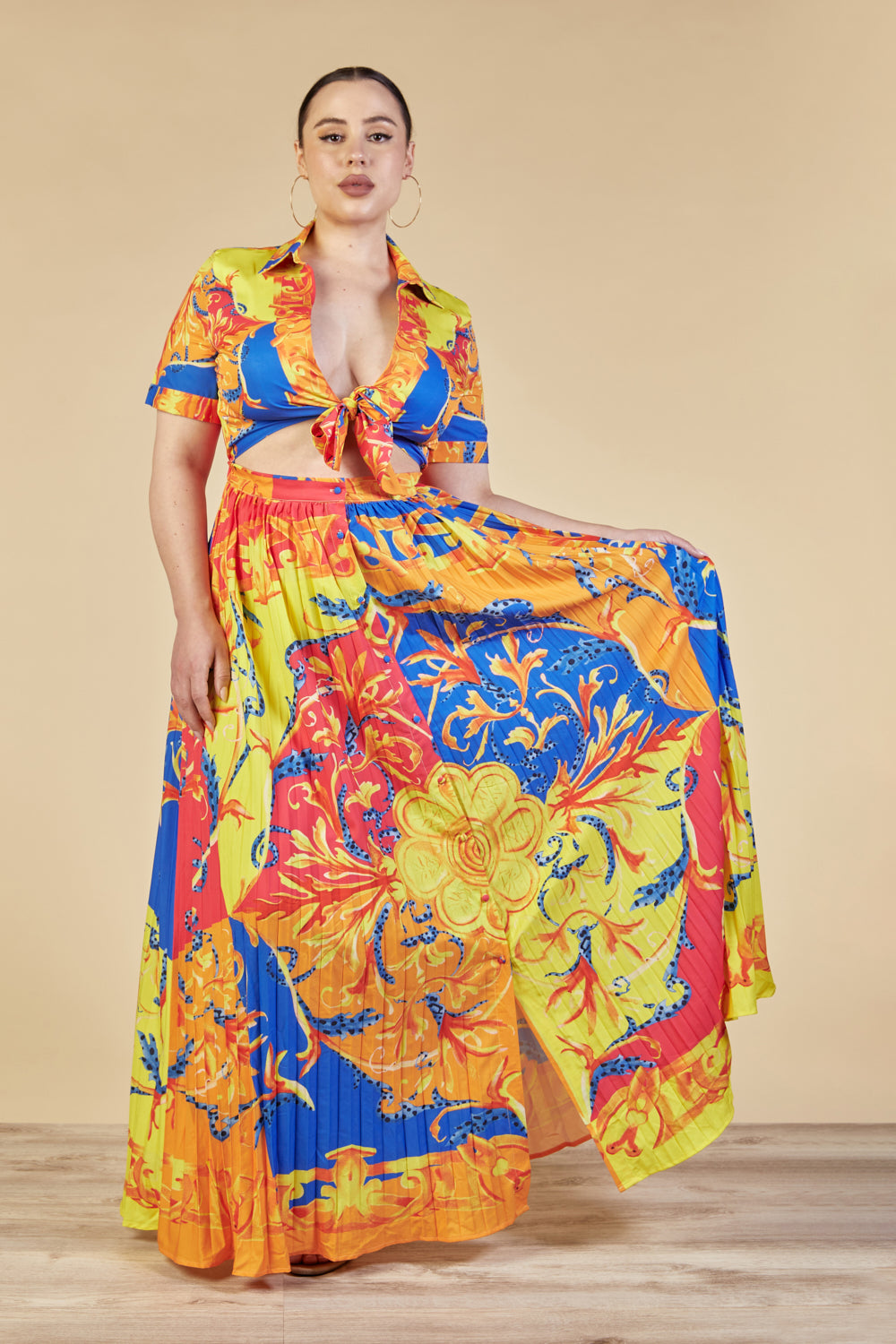 dolceanddiva.womens.angelina.baroque.print.orange.blue.yellow.maxi.dresses