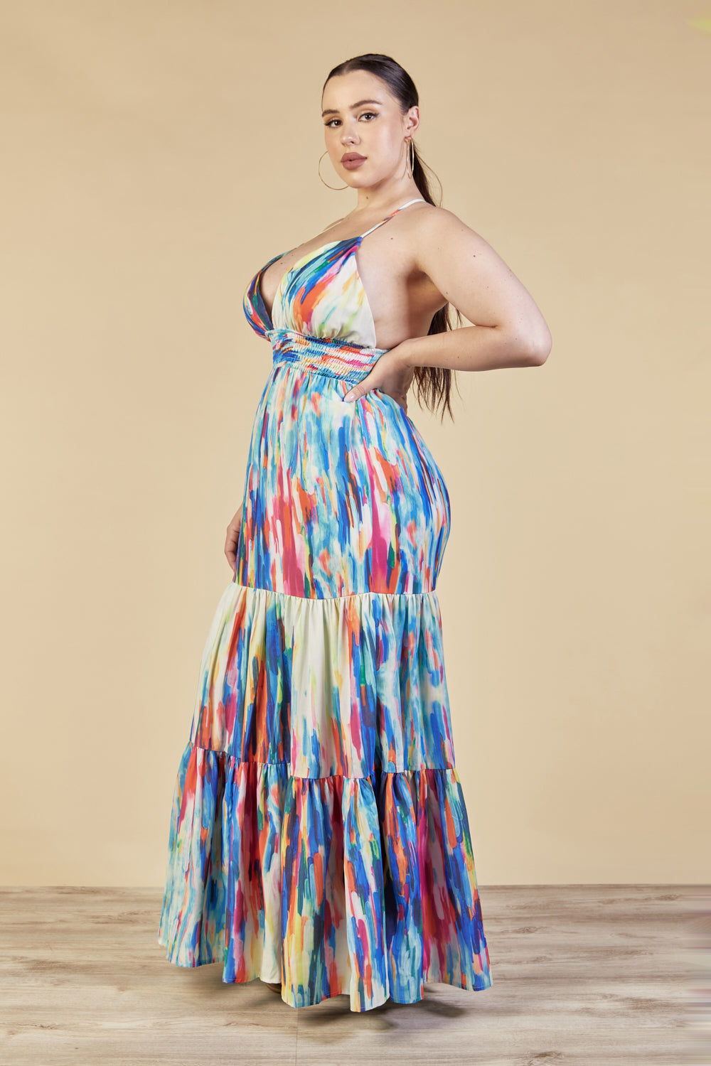 dolceanddiva.womens.larissa.blue.pink.yellow.maxi.dresses